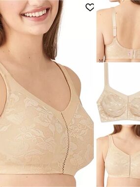3 Wacoal Wireless Beige Lace Comfort Bra